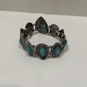 Stretch faux stone bracelet